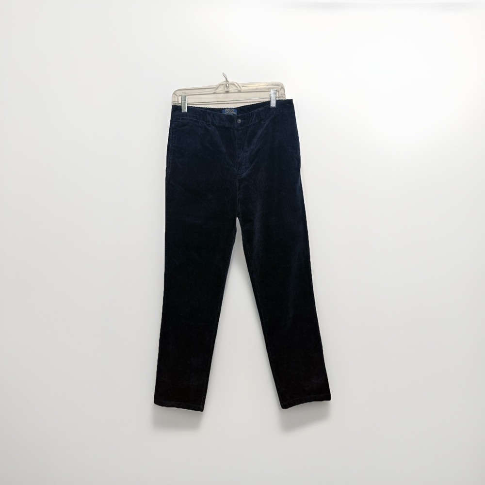 Polo Ralph Lauren Corduroy Pants Navy Preston Sz 20 NWT Wide Leg